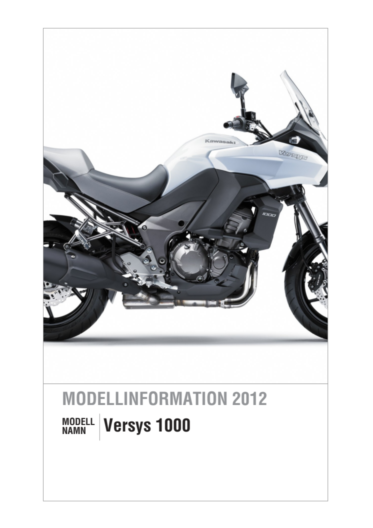 Kawasaki Modellinformation 2012 Versys 1000