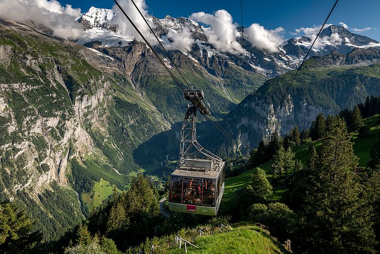 Kabine über Mürren