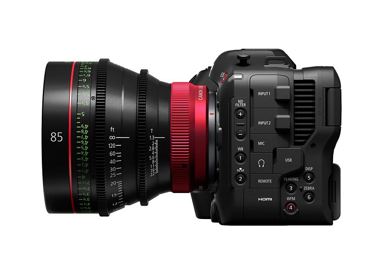 Canon CN-R Prime Lenses with EOS C70 LEFT SIDE
