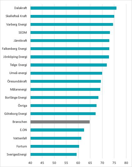 SKI Kundnöjdhet Elhandel B2B 2017