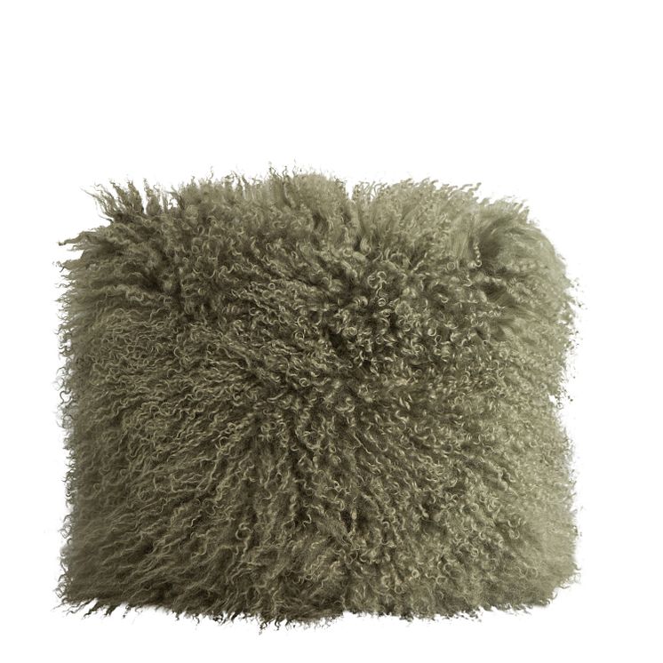 636-011gr FUR CUSHION TIBETAN