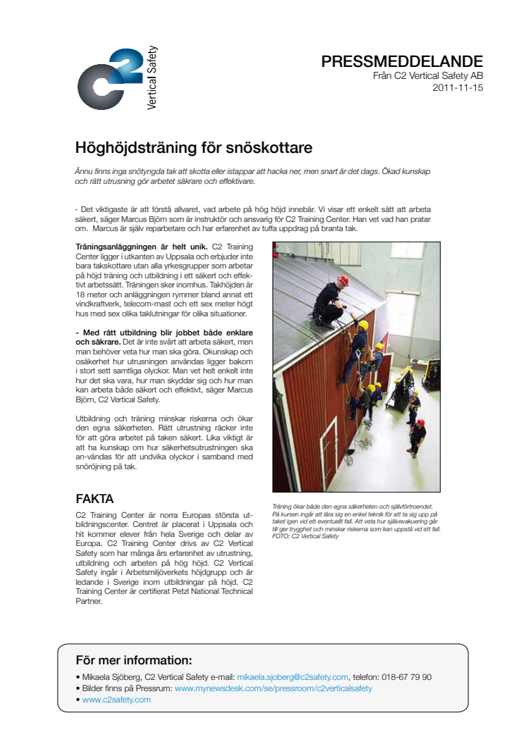 Höghöjdsträning för snöskottare