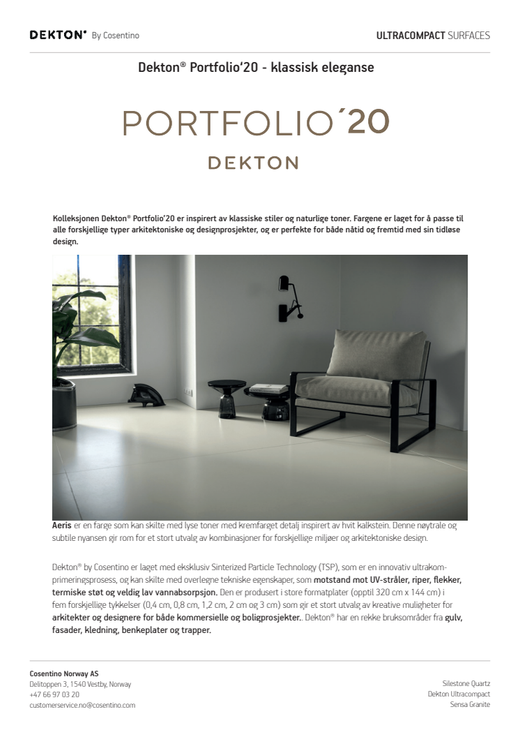 Dekton Portfolio'20