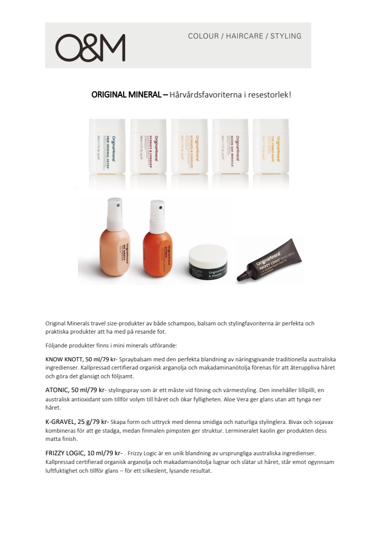 Original Mineral- Travel Size