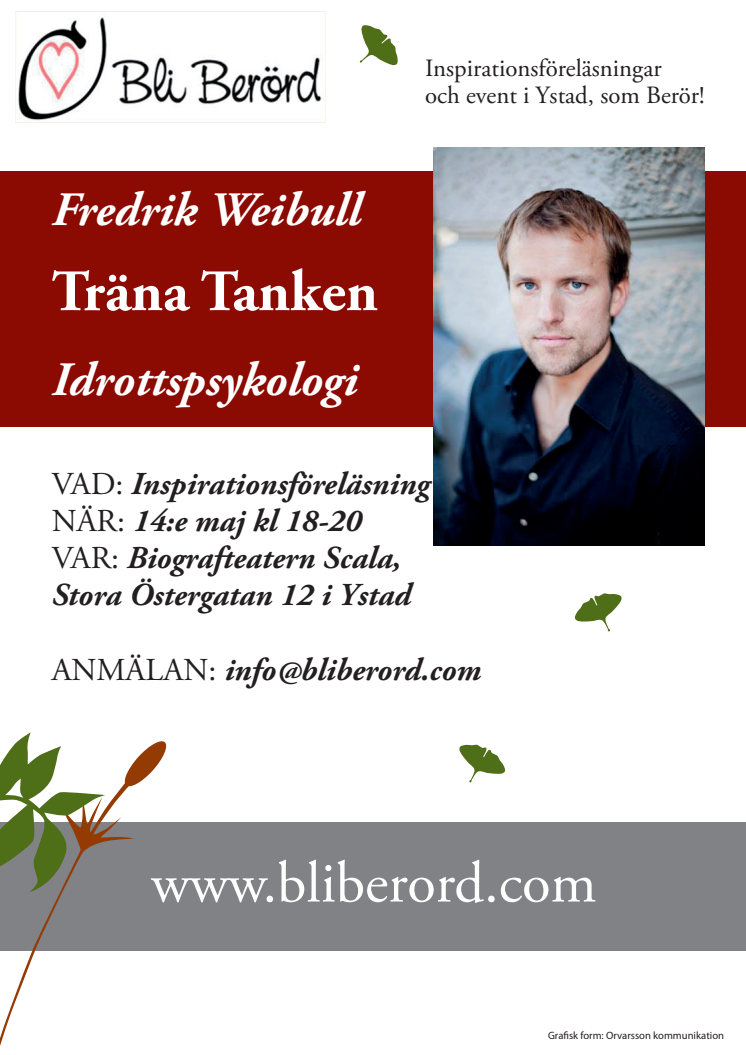 Träna tanken med Fredrik Weibull i Ystad 