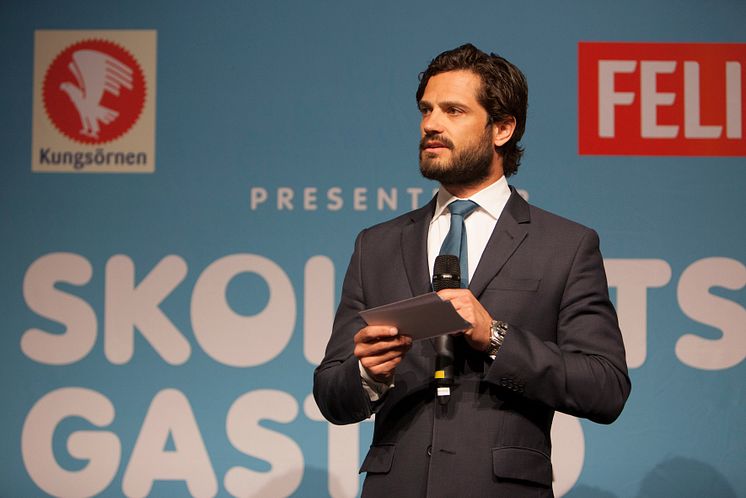 Prisutdelare vid SkolmatsGastro - SM i skolmat 2014 H.K.H Prins Carl Philip