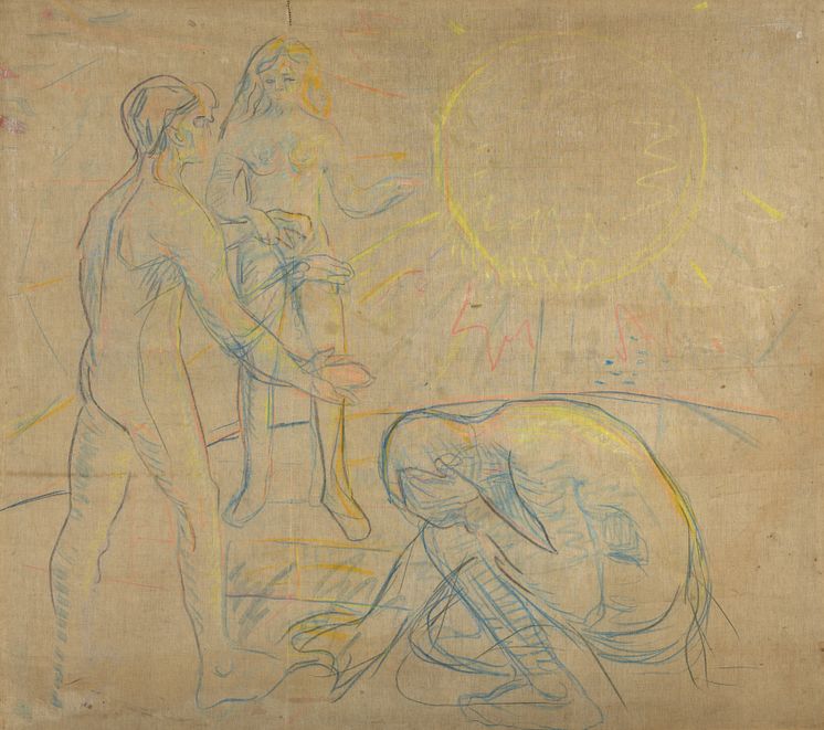 Edvard Munch: Mennesker i solen / People in the Sunlight (1910)
