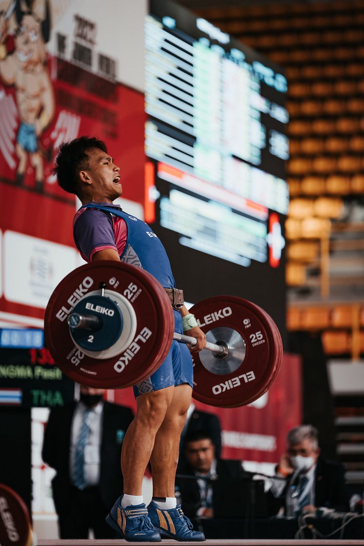 2022 IWF Junior World Championships Weightlifting – Heraklion, Greece_Day 2_Pasit Saengma - Thailand