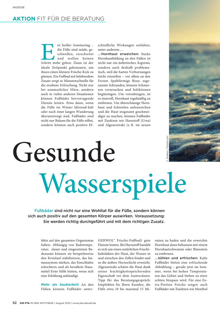 Gesunde Wasserspiele