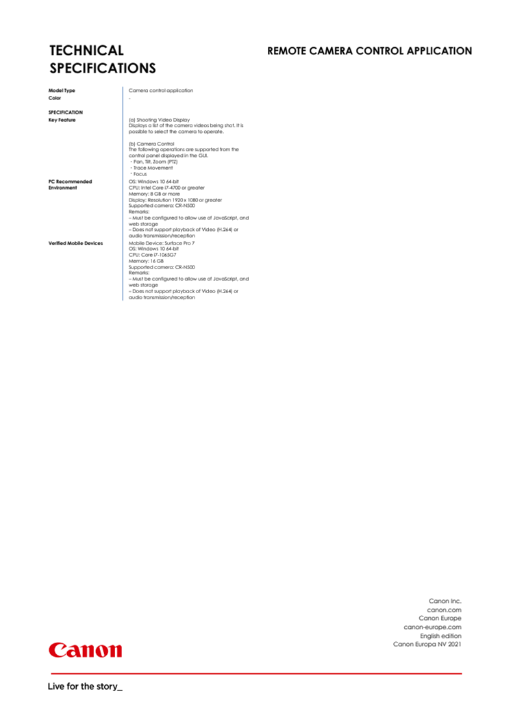 REMOTE CAMERA CONTROL APPLICATION_PR Spec Sheet_EM_FINAL.pdf