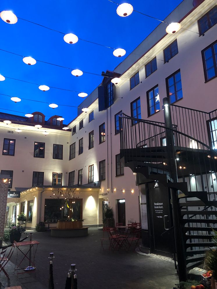Victoriagården i mörker