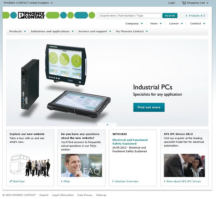 Phoenix Contact's new website