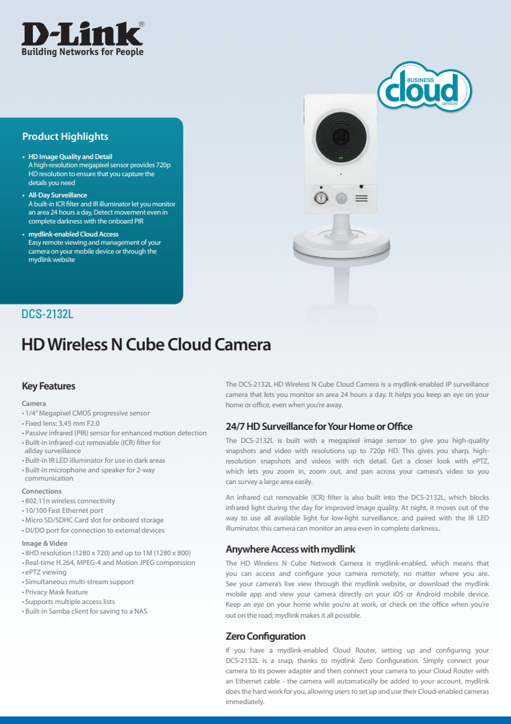 Produktblad - DCS-2132L