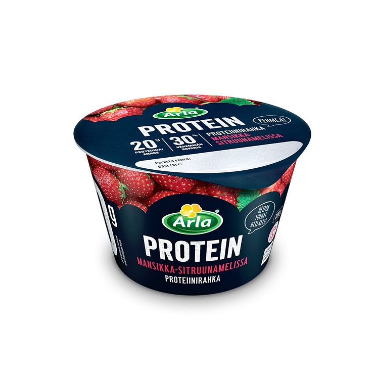 Arla Protein mansikka-sitruunamelissa proteiinirahka 200 g