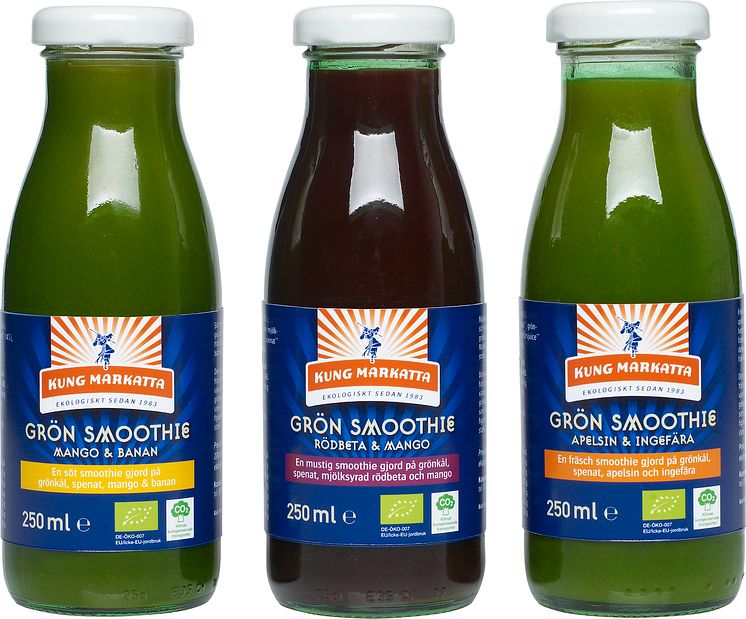 Grönt är skönt! Fyll på vitaminförrådet under hösten med Kung Markattas ekologiska Gröna Smoothies