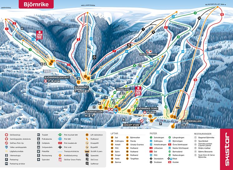 Pistkarta Björnrike, Vemdalen vintern 22/23