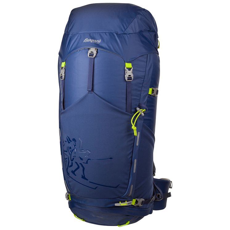 Rondane 65 L - Dusty Blue/Neon Green