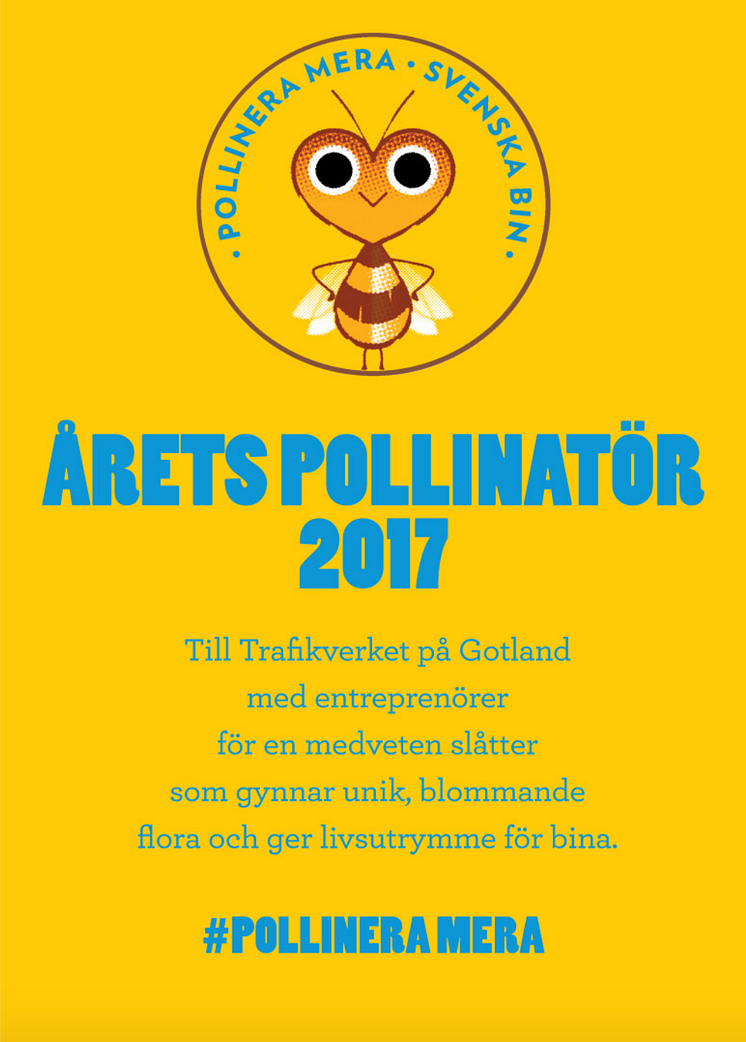 Diplom Årets Pollinatör 2017