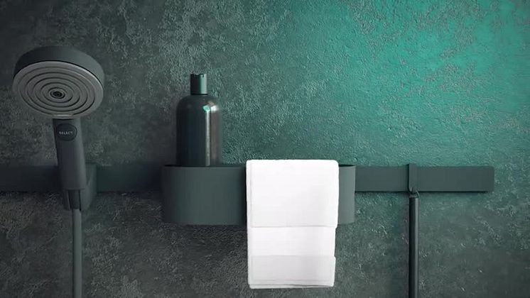 hansgrohe WallStoris skapar en skräddarsydd förvaringslösning i badrummet
