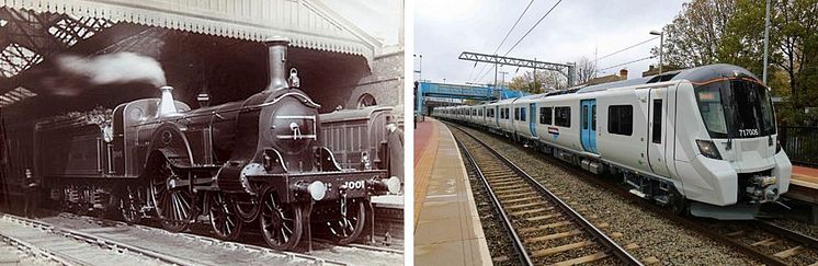 From locomotive steam trains to electric class 387s, 700s and 717s – lots has changed since 1850 but the Great Northern route remains the same