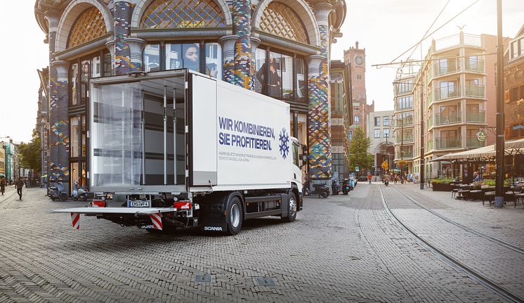 Das Scania Ready Built Kühlfahrzeug Universal ist vielseitig einsetzbar.