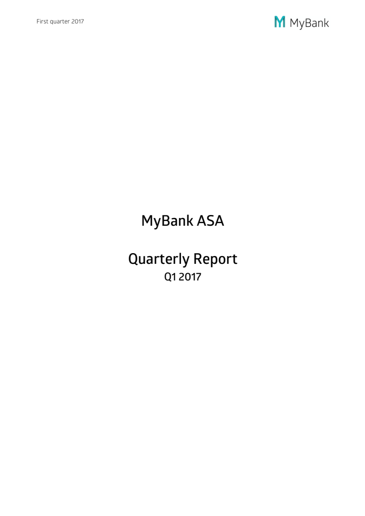 MyBank Q1 2017 report