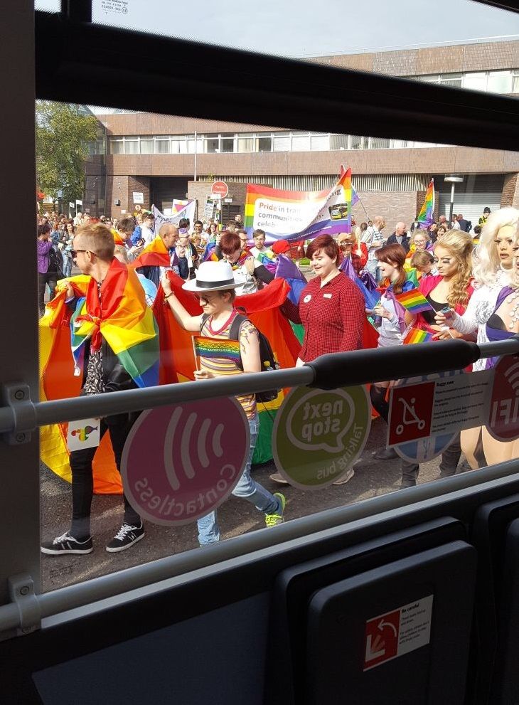 The Sunderland Pride bus joined the Sunderland Pride march