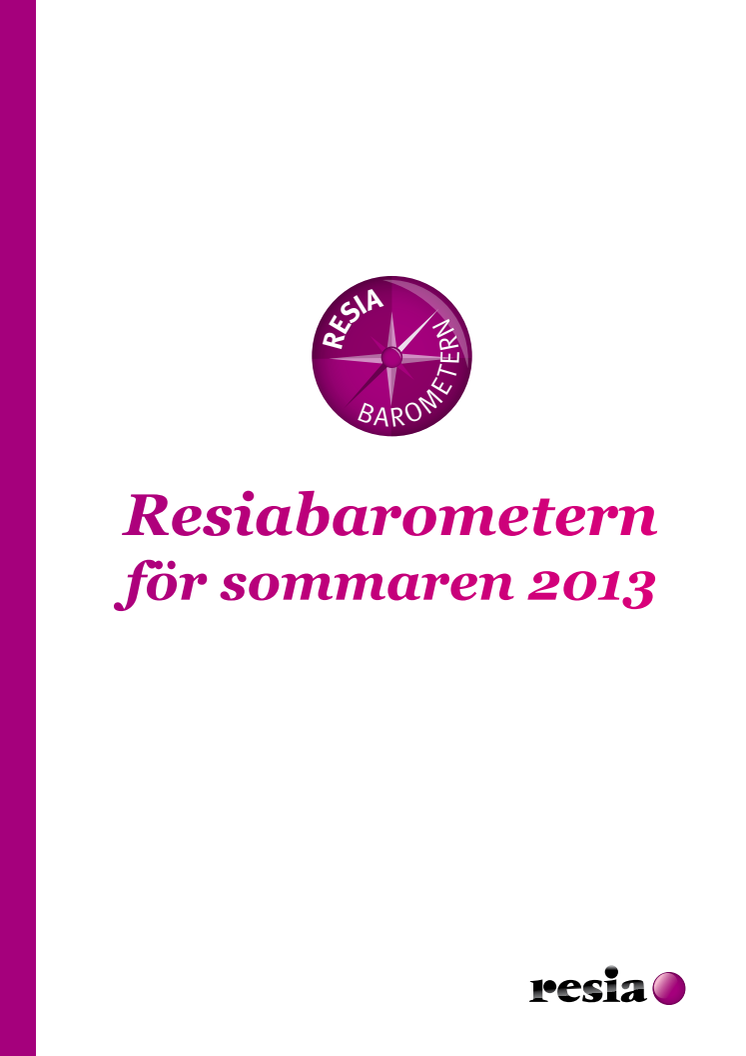 Resiabarometern sommaren 2013