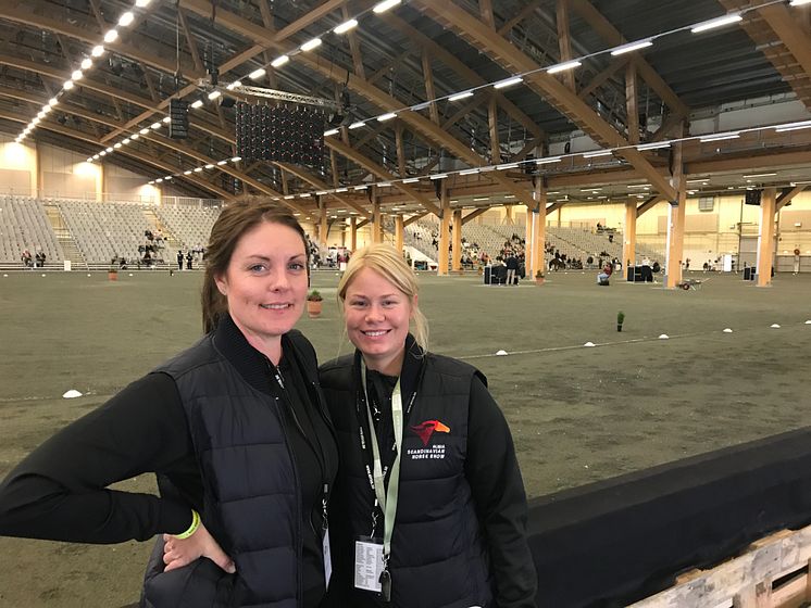 Jennie Filipsson Eriksson and Rebecca Benje, competition organizers and co-organizers for Elmia Icelandic Power Show.