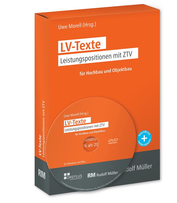 LV-Texte – Leistungspositionen mit ZTV für Hochbau und Objektbau (3D/tif)