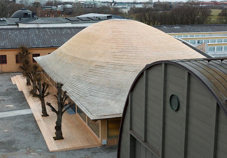 Bygget av Wisdome Stockholm vid Tekniska museet