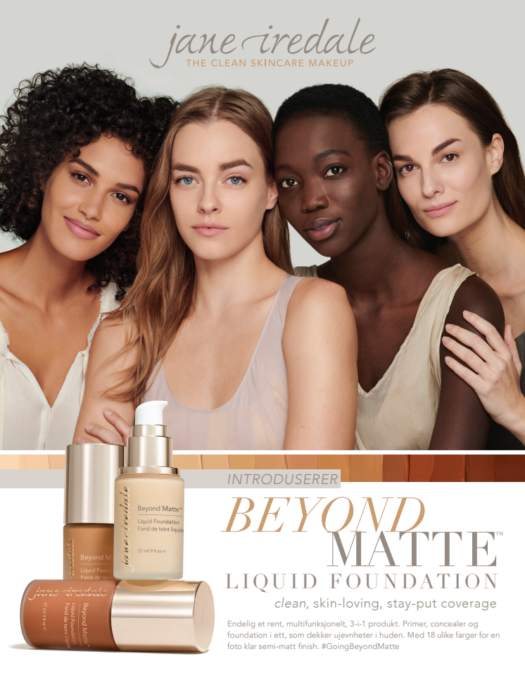 jane iredale introduserer en NYHET! Beyond Matte Liquid Foundation 