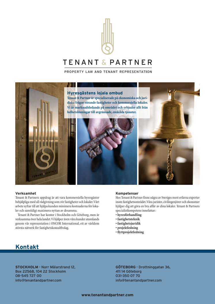 Faktablad Tenant & Partner