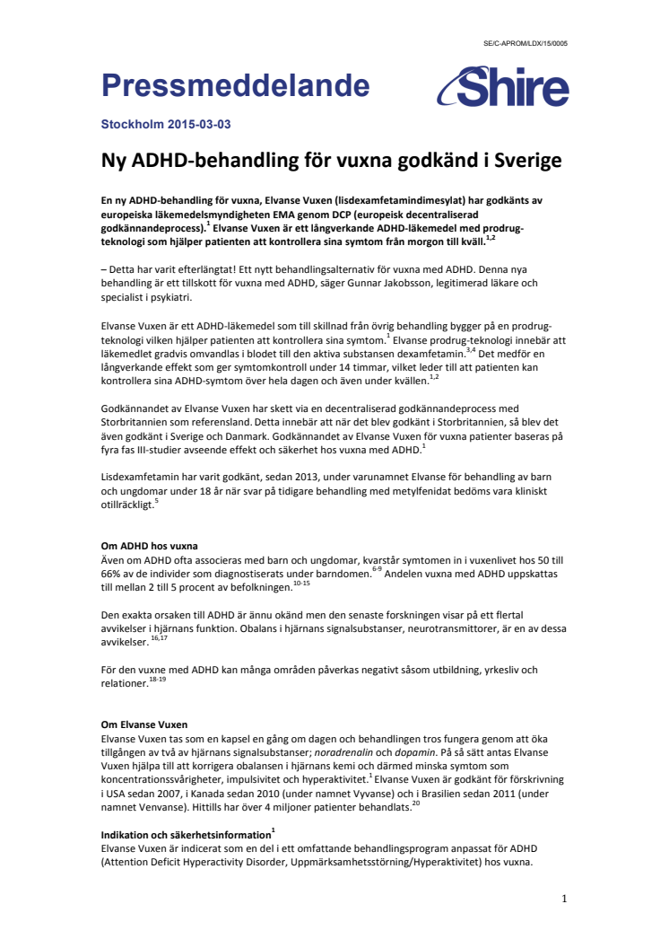 Ny ADHD-behandling för vuxna godkänd i Sverige 