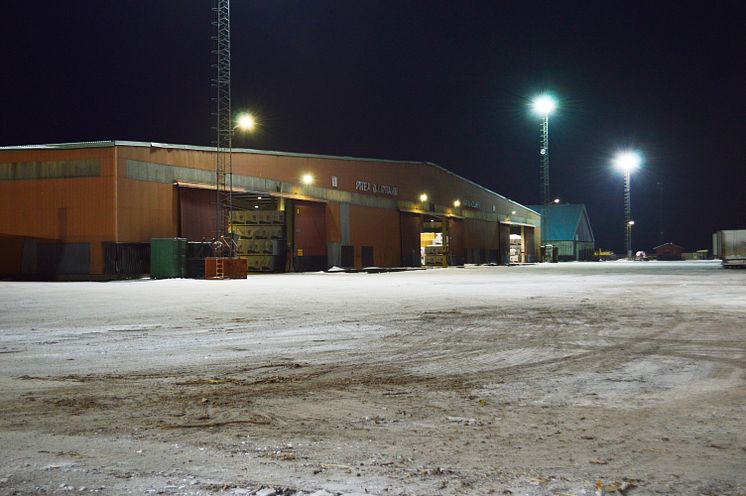 Mastbelysning Piteå Hamn