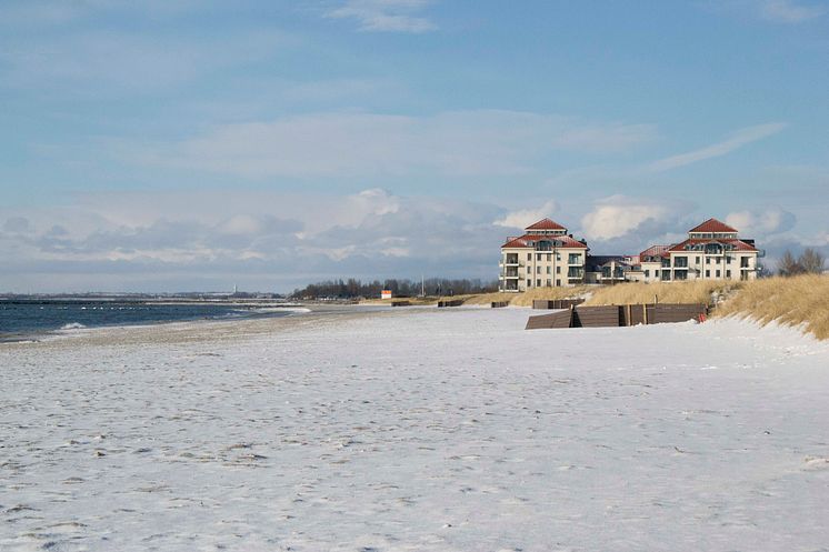 Schnee am Südstrand