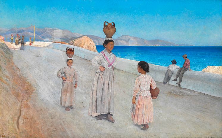 L. A. Ring: "Henad aften ved Terracina." (1894)