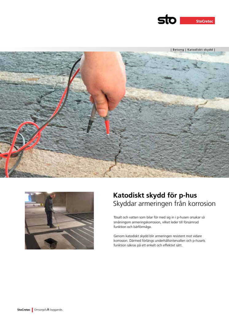 Informationsblad katodiskt skydd för p-hus