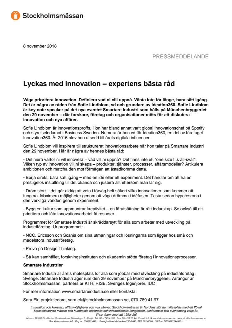 Lyckas med innovation – expertens bästa råd 