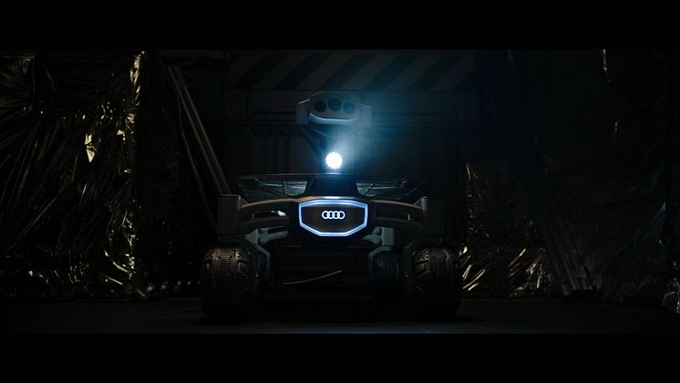 Audi lunar quattro patrolling the Terraforming Bay in the short film “Alien Covenant x Audi lunar quattro”