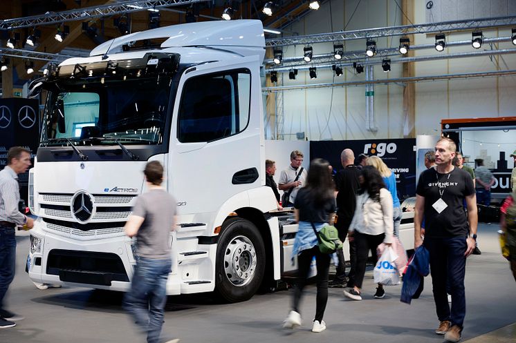 Monter för Mercedes-Benz Trucks i Sverige på Elmia Lastbil 24-27 augusti 2022