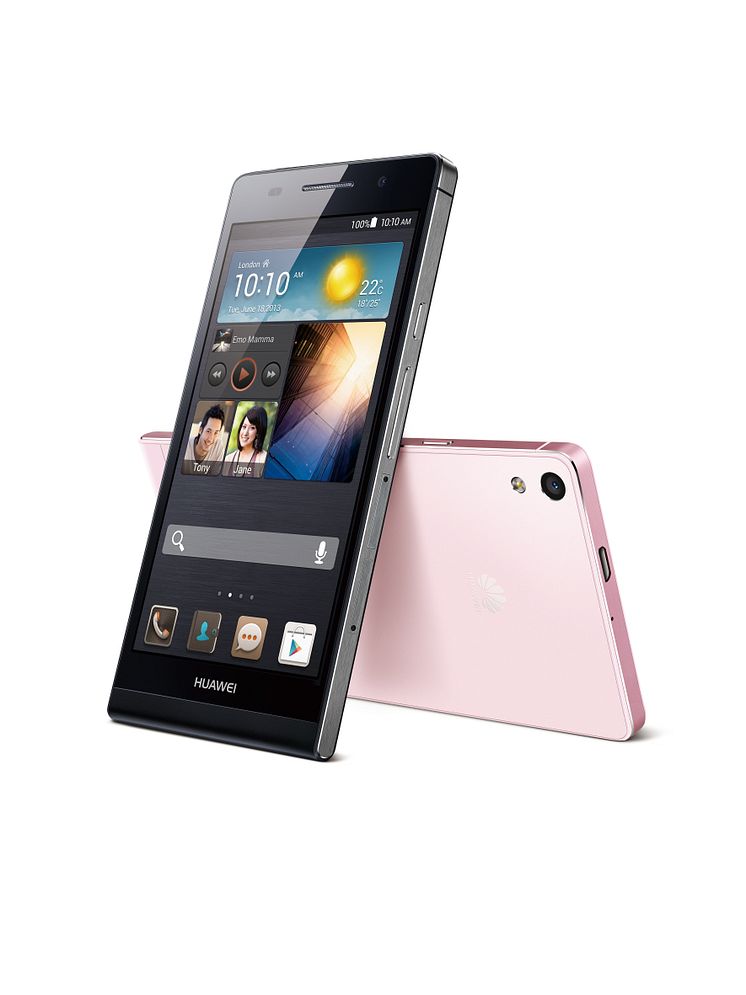 Huawei Ascend P6 svart/rosa