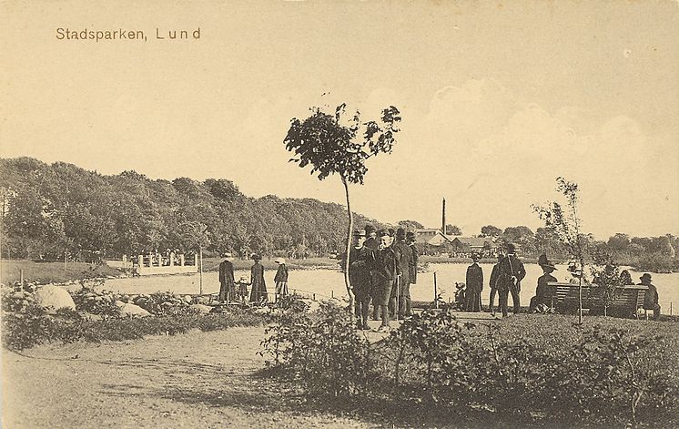 Stadsparken hundra år - vykort från 1910