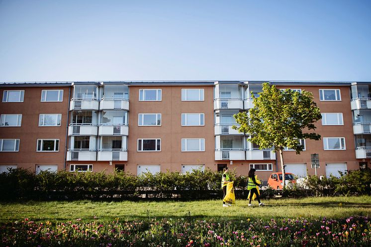 Skräp plockas i bostadsområden, Städa Örebro