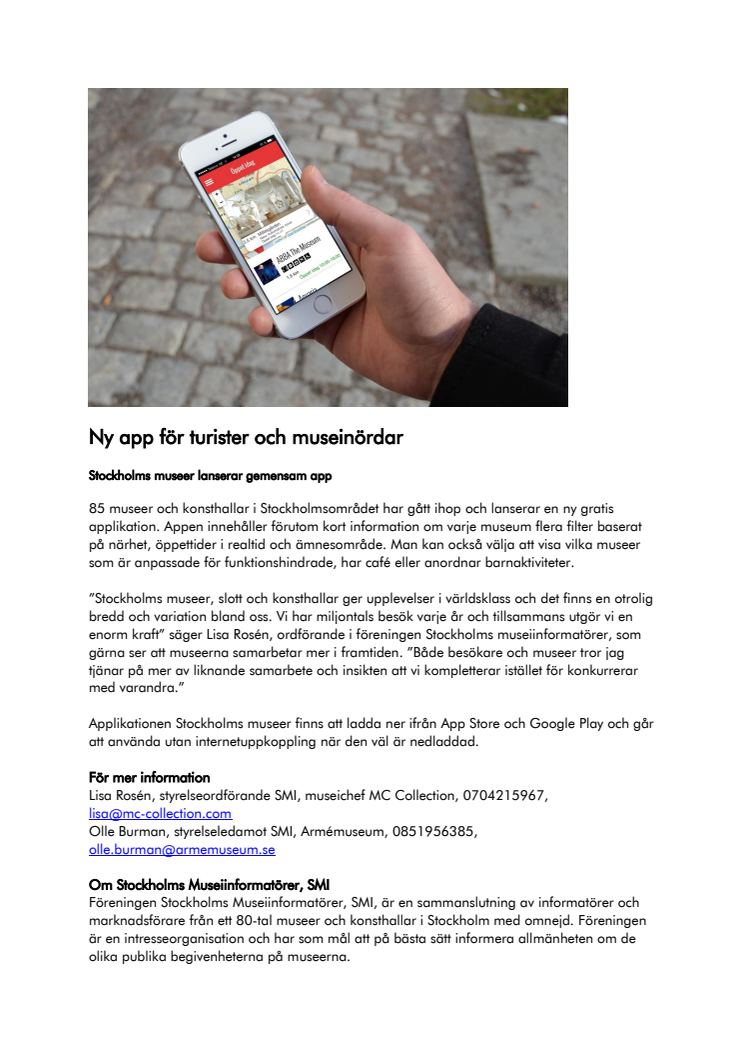 NY APP FÖR TURISTER OCH MUSEINÖRDAR