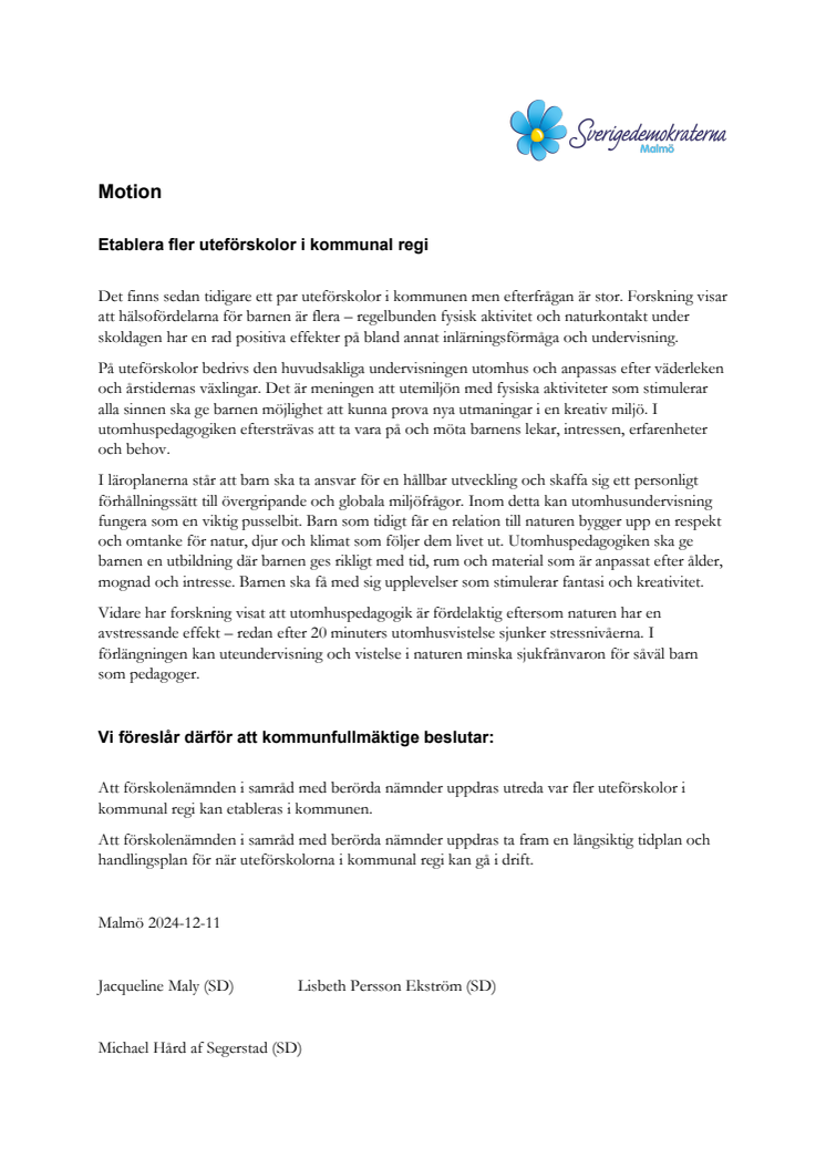 241211 Motion Etablera fler uteförskolor i kommunal regi.pdf