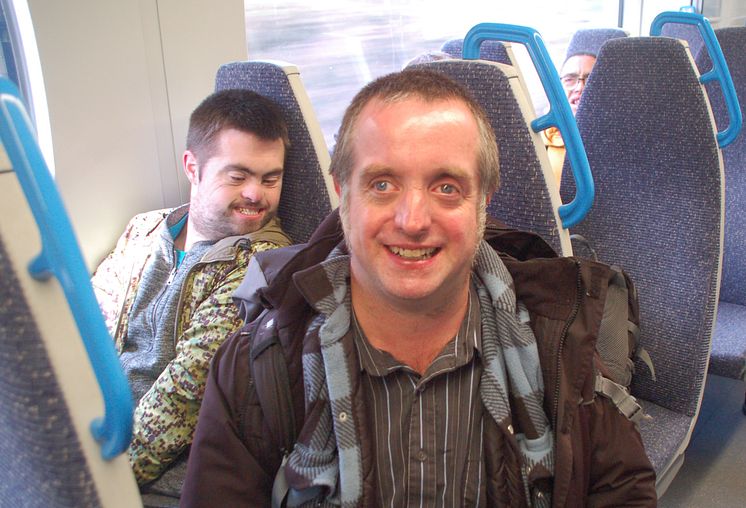 Max and Stuart on train
