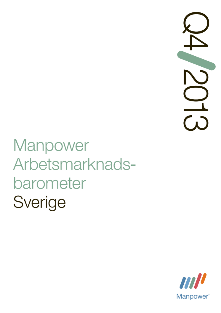 Manpower Arbetsmarknadsbarometer kvartal 4, 2013