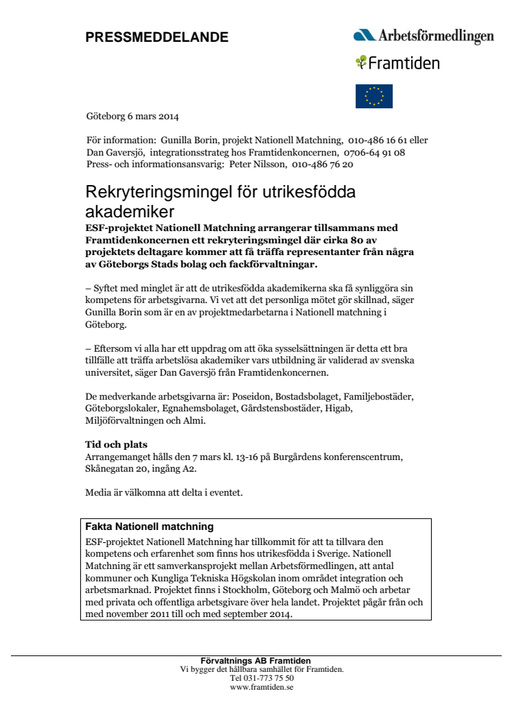 Rekryteringsmingel för utrikesfödda akademiker