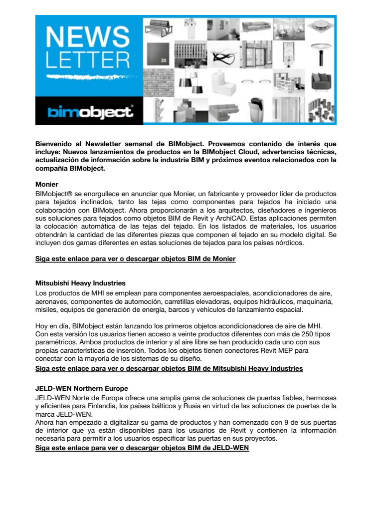 BIMobject Newsletter